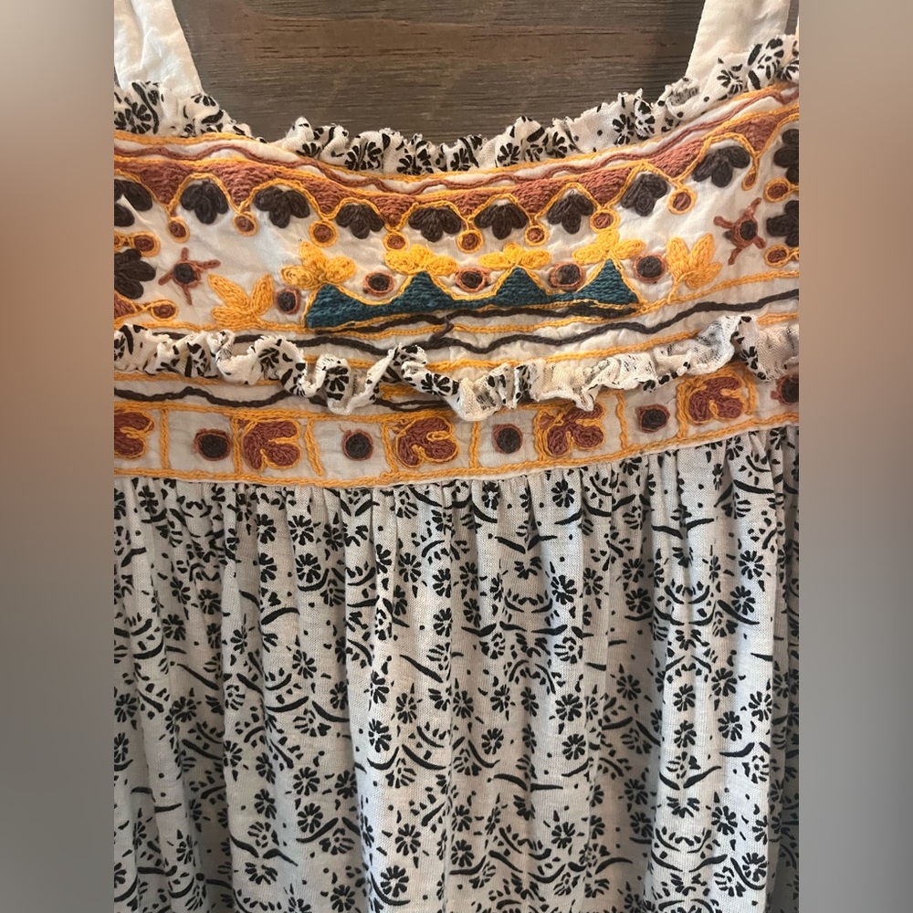 Free People Backless Dress - Cream and Orange - Picture 6 of 12